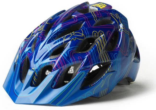 bicycle road kit-Kali Chakra Plus MTB Helmet - Neon Blue