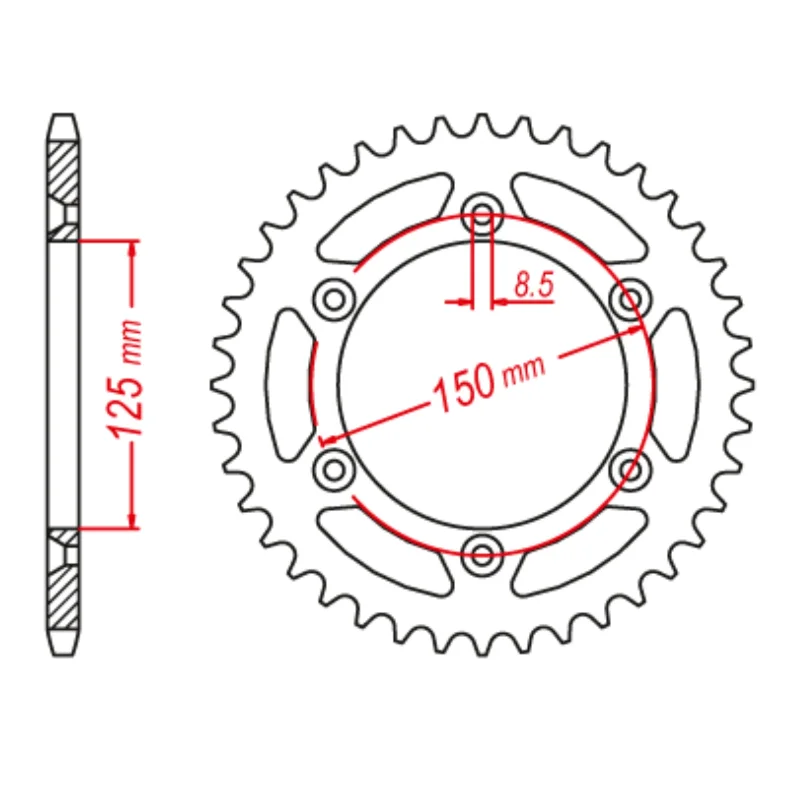 bicycle BMX kit-MTX 897 Steel Rear Sprocket #520 (41T) (11-KM1-41)