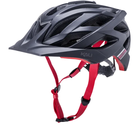 bicycle backpack kit-Kali Lunati Sync MTB Helmet - Matt Black-Red