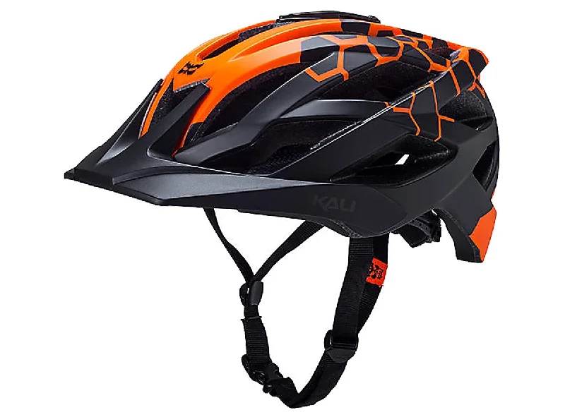 bicycle shorts kit-Kali Lunati Sting MTB Helmet - Matt Orange-Black