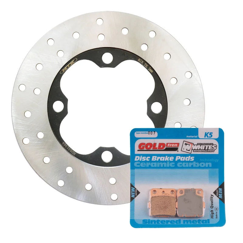 bicycle tire groove-BRAKE DISC & PAD FRONT KIT - HON TRX420FA 09-13